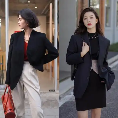 黑色西装怎么穿有新鲜感学会这些配色搭配很关键时髦又有气质