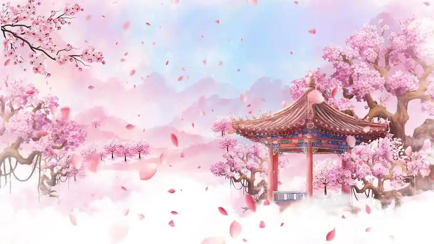 桃花背景视频