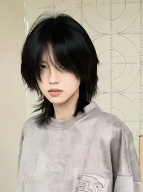 女生狼尾发97最火日系高层次修容短发发型留鲻鱼头的小伙伴都知道