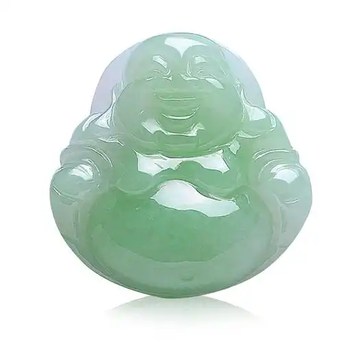 钰名堂 天然翡翠弥勒佛 天然a货玉佛 玉器女款 冰种翡翠佛吊坠玉坠