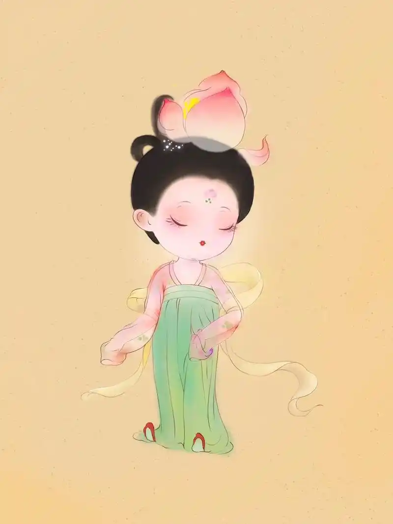 荷花仙子.#古风 #国风古韵 #q版人物 #阔爱炸了 #荷花 - 抖音