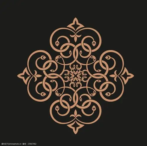 金色线条花纹边框矢量素材