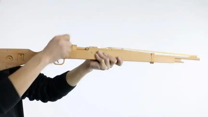 吃鸡游戏98k木制枪模型,军事模型,木枪,武器模型,手工自制