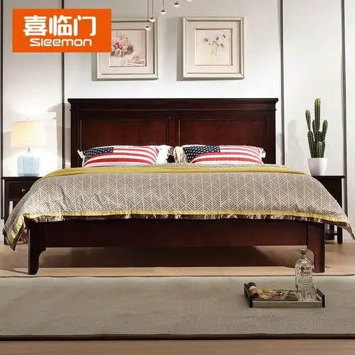 喜临门(sleemon)美式床 双人床实木床卧室婚床美式家具组合1.8米1.