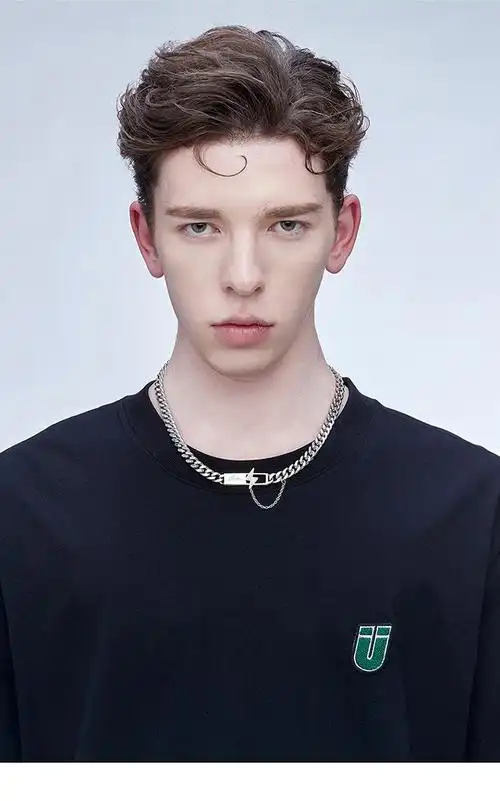 【张艺兴同款】guuka潮牌闪电方牌项链男女2021新款嘻哈logo古巴链