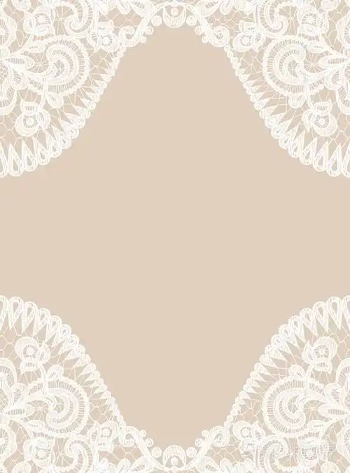 米色背景花边边框