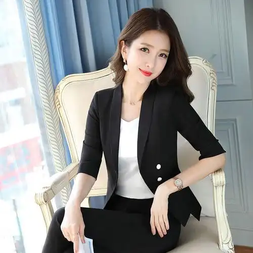 西服套装女总裁高端商务正装时尚职业气质女神主持人小西装工作服