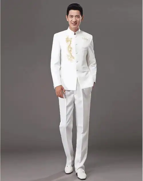 演出服学生合唱服民二胡演奏主持人乐队表演服 新款 - 男装 - 备货网