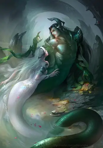 美人鱼龙女水中精灵毕业作品原创