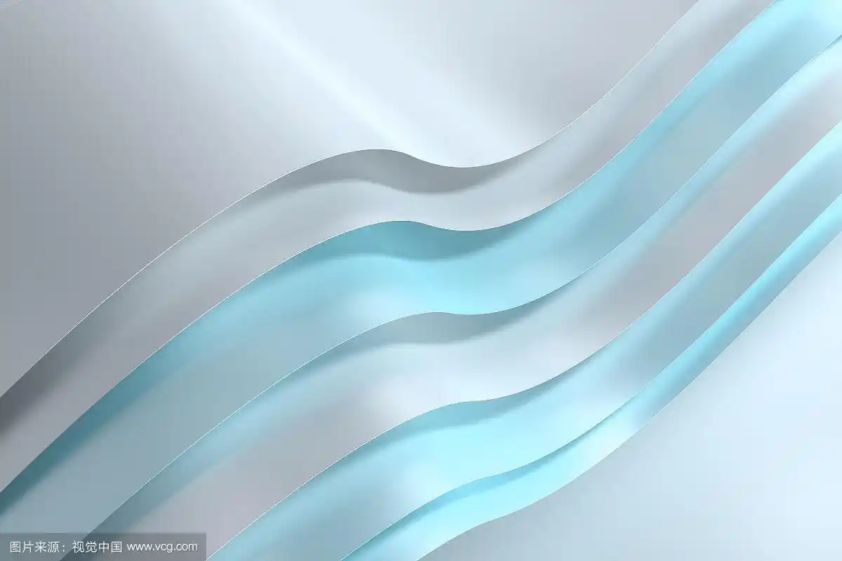 三维渲染,蓝色渐变曲面背景