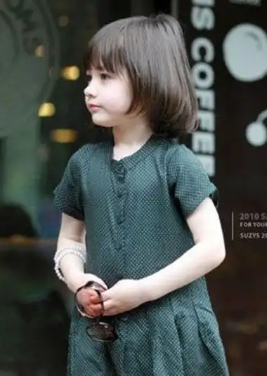 短发女童造型妹妹头 小女孩短发发型图片(3)