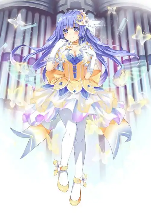 动漫头像女生紫色头发,紫色眼瞳的少女要穿着紫色公主裙