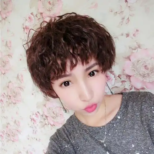 假发女短发帅气短卷发蓬松修脸辣妈发型韩国假发套玉米烫逼真自然