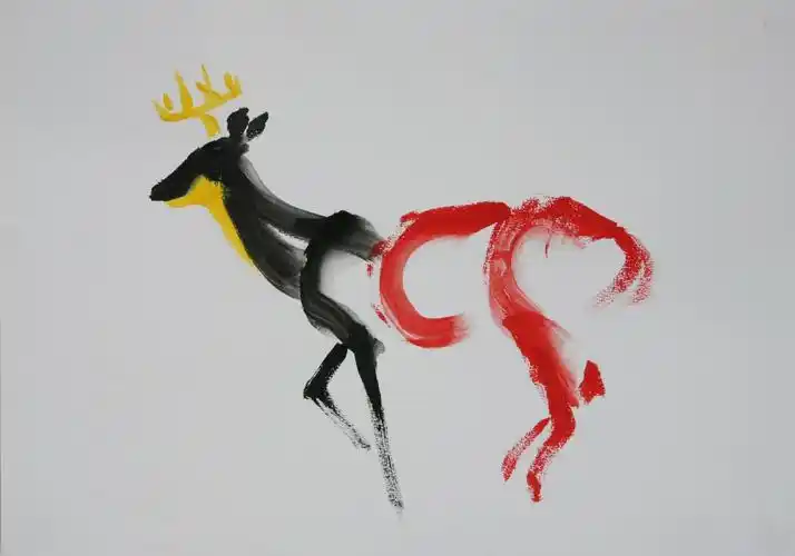 鹿 作品类别 油画 作品属性 临摹 作品尺寸 30*20cmcm 创作时间 2010