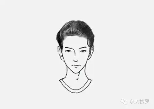 背头男孩卡通简笔画 简笔画图片大全-普车都