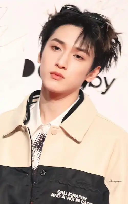 严浩翔elle风尚大典##严浩翔 舞台风暴##严浩翔黑白拼接外套