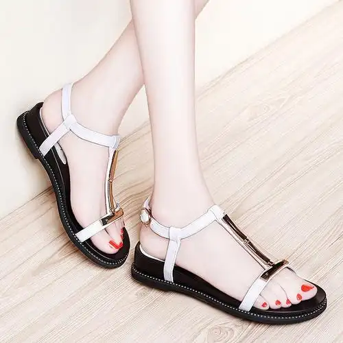 唯品会中年夏季女装凉鞋40-50岁三十到四十至五十多女人妈妈鞋子