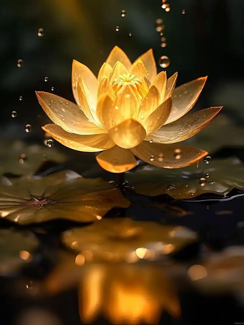 遇见金色莲花说明你的运气好了 676767