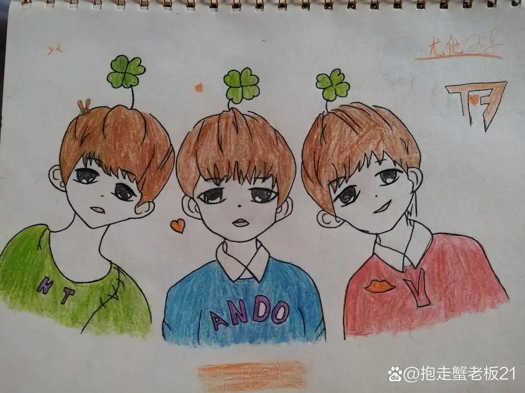 tfboys简笔画, q版简笔画教程#tfboys