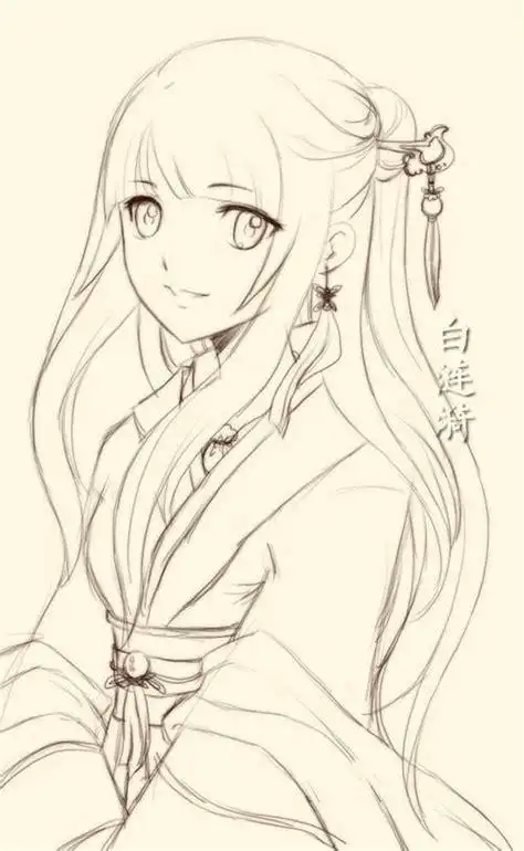 铅笔画古装人物简单铅笔画漫画人物古装女2022已更新今日热点