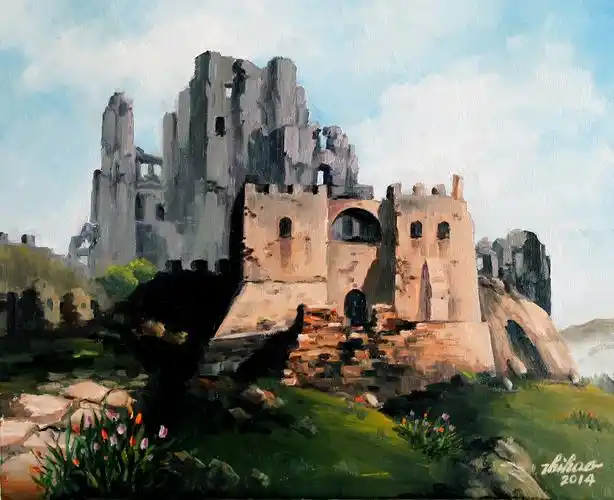 城堡(油画)60x50cm