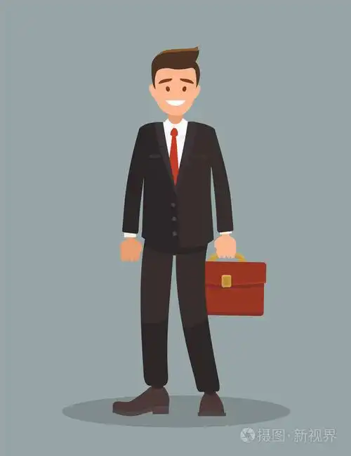穿着手提箱的西装的商人.办公室职员