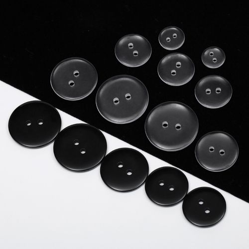 纽扣衬衫衣内垫大扣子开衫衣服四孔两眼透明纽扣