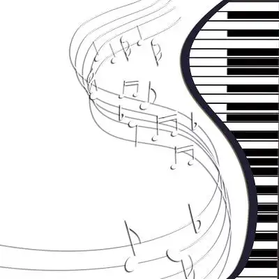 黑色白色简约音乐钢琴琴键乐器音符元素png素材