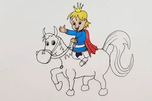 白马王子简笔画步骤白马王子怎么画