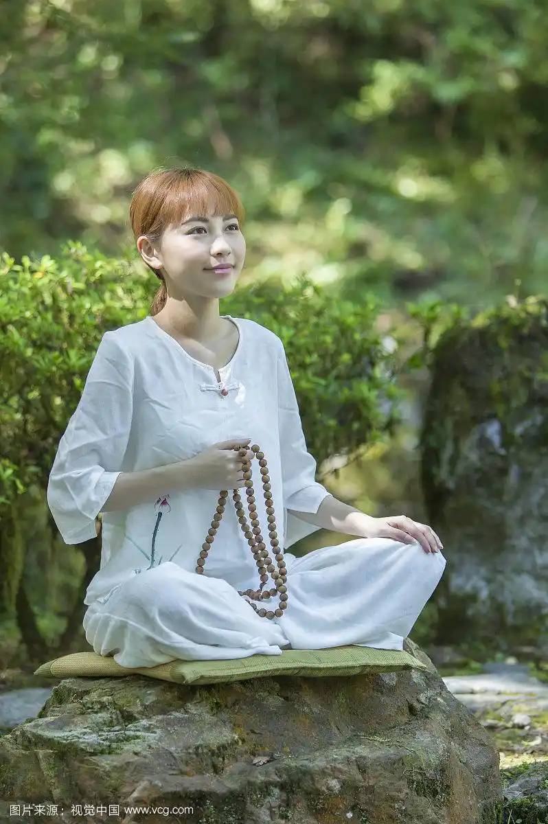 女性,打坐,禅意