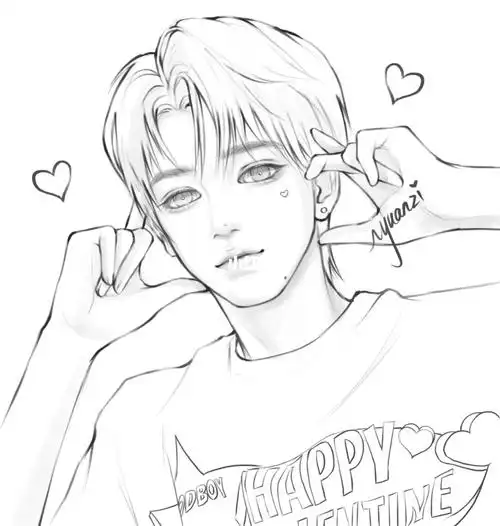 95#宋亚轩  #時代少年团  #procreate绘画  #男生头像  #线稿