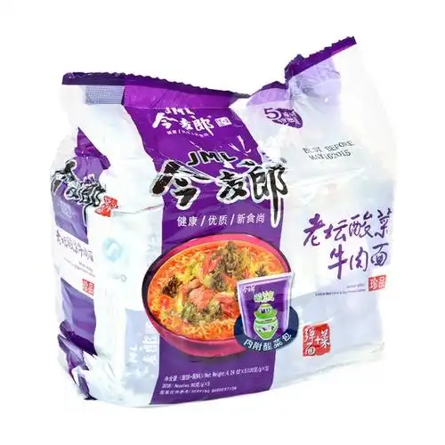 商品详情 - 今麦郎 老坛酸菜牛肉面 5包入/600g - image  0