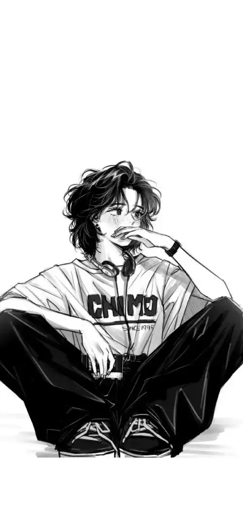 高清壁纸无水印#简约黑白卡通壁纸