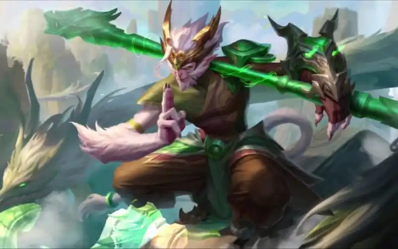 lol手游 猴子 定海神珍皮肤展示_英雄联盟手游