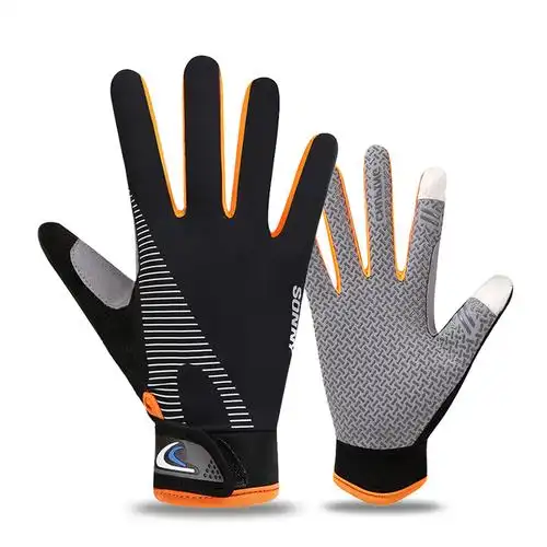 骑行手套长指夏季薄款男女户外运动手套吸汗透气自行车山地车装备全指