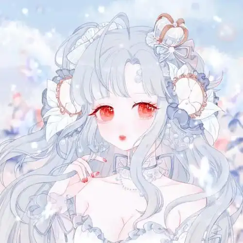 动漫头像戴着王冠的绝美女头