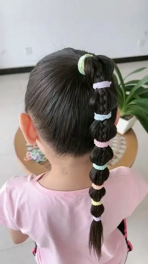 开学发型,花式高马尾,一整天都不乱!#儿童编发