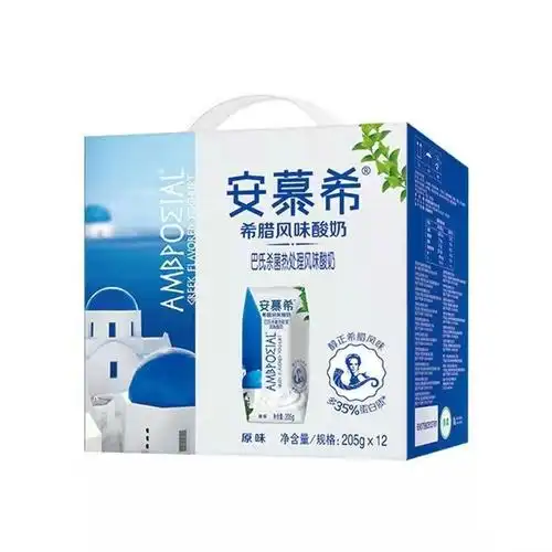 【详情见包装伊利牛奶/乳制品图片】伊利安慕希原味酸奶205g*12盒/提