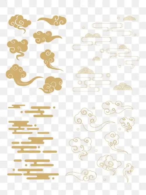 手绘祥云装饰png免扣素材中国风古风传统花纹海报边框图片 - 免抠元素
