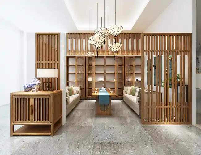 现代中医馆效果图设计 3d效果图设计