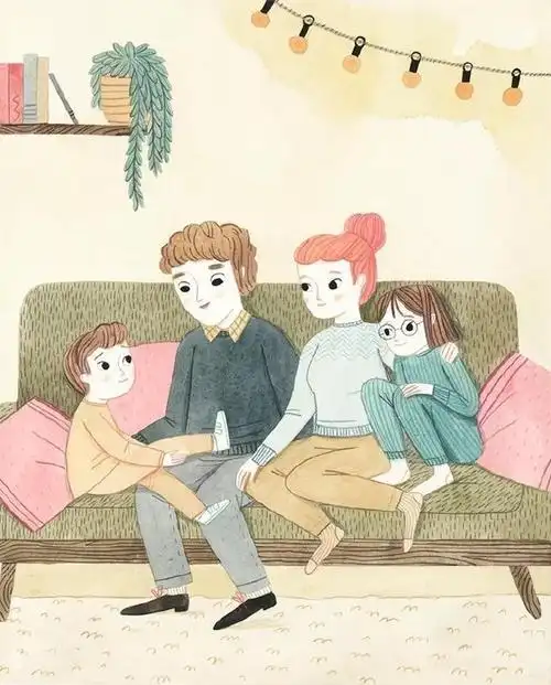 生活在一起的一家人