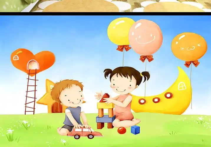 卡通姐弟简笔画图片大全,内容有简笔画儿童插画-种植植物的搞笑姐弟俩