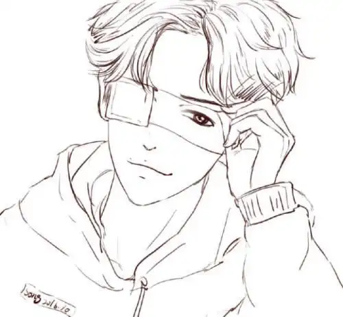 边伯贤的动漫版简笔画教程