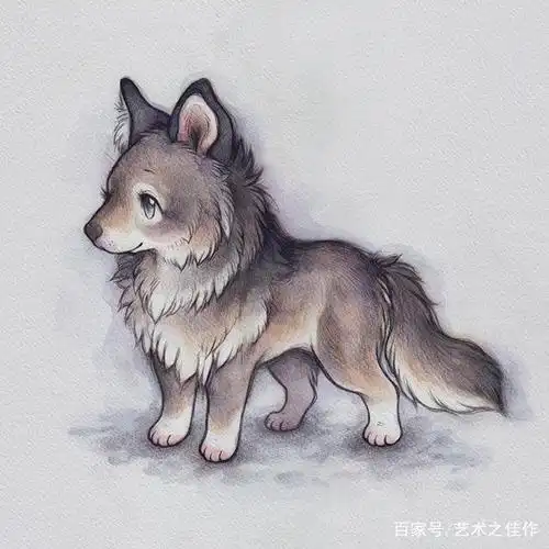 手绘插画,乖巧灵动,温柔唯美的小动物