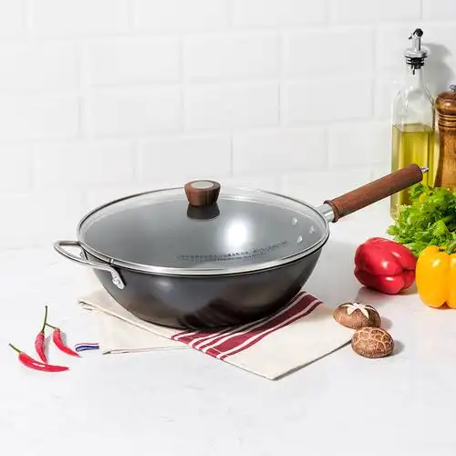 德国双立人新品dragon中式炒锅龙炒锅32cm铁锅炒菜家用锅具电磁炉适用