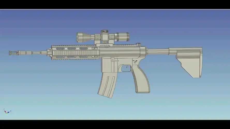 m416 3d建模-拉机柄