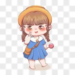 手绘可爱小女孩赤脚元素pngpsd手绘卡通女孩海边奔跑元素pngpsd小破孩