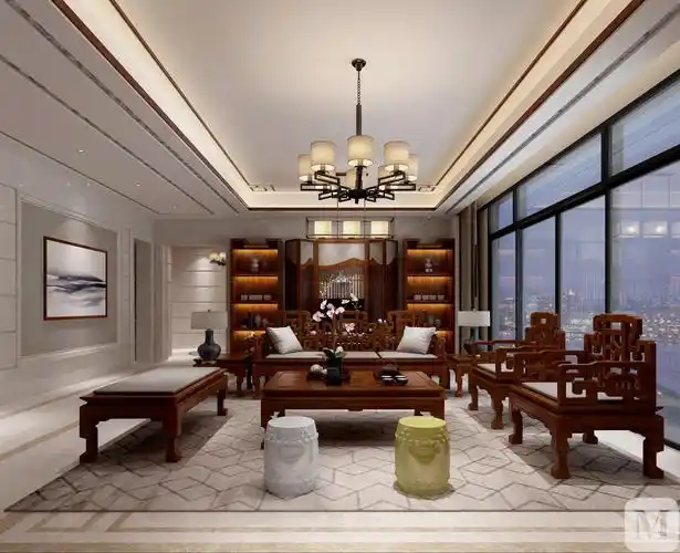 8万130㎡中式四房装修格调高雅 简朴优美