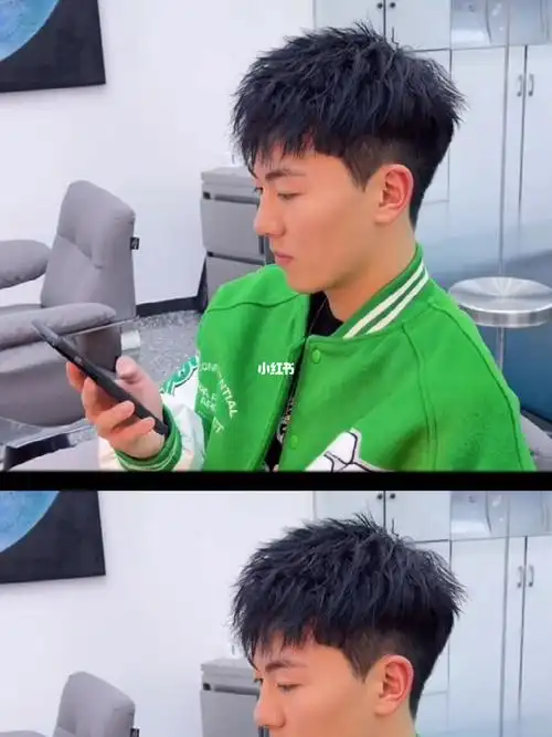 烫发男士纹理烫,简单的细节不一样的质感简约精致★暖男发型~碎盖头!