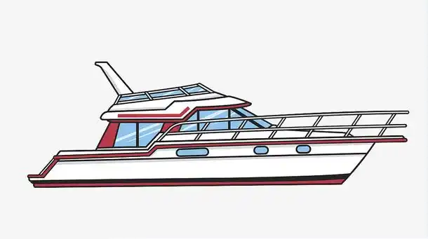 插图游艇矢量图